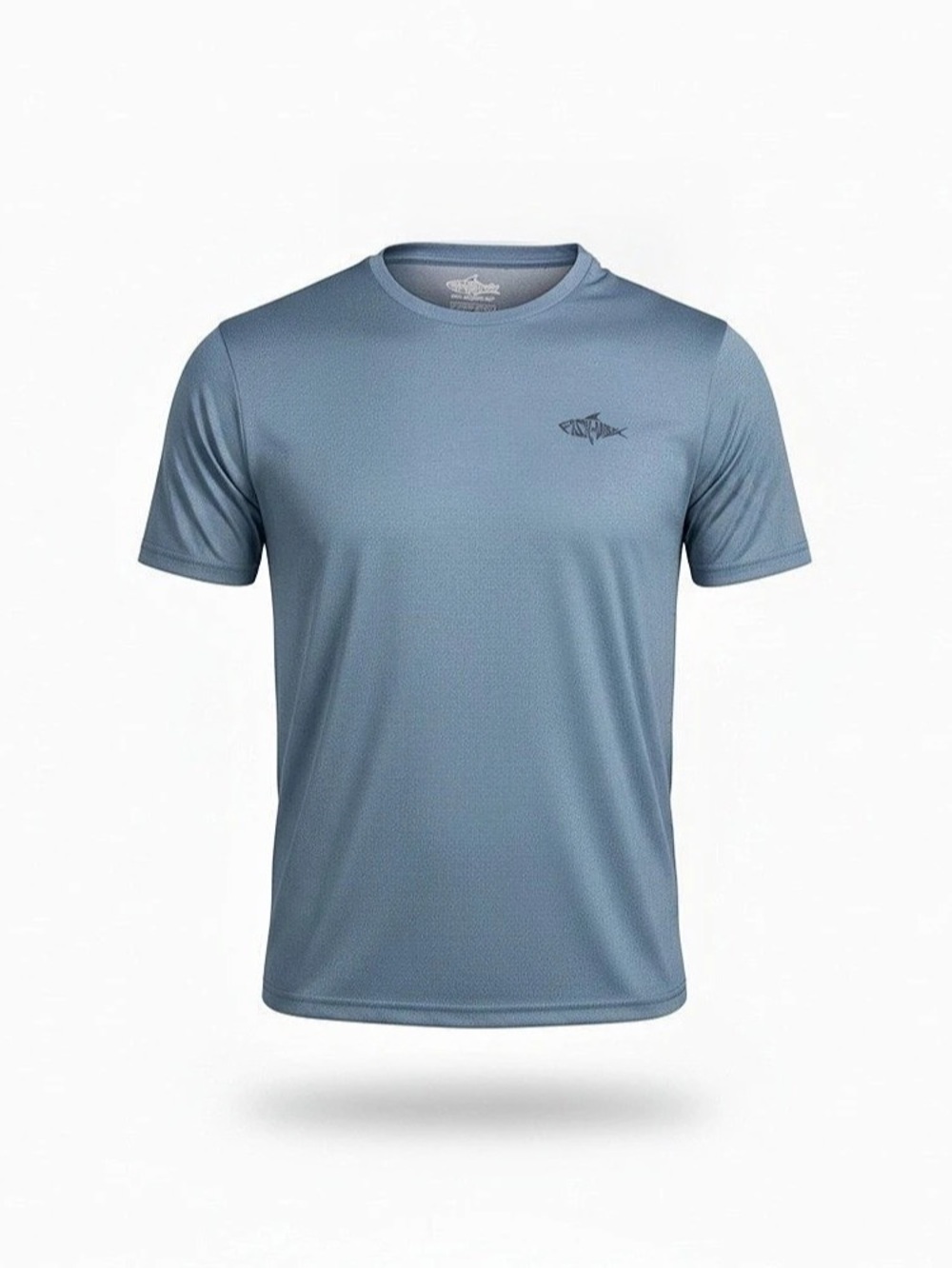 Fish-N-Vibe Men's Short Sleeve Fishing Performance Tee in Blue NWT